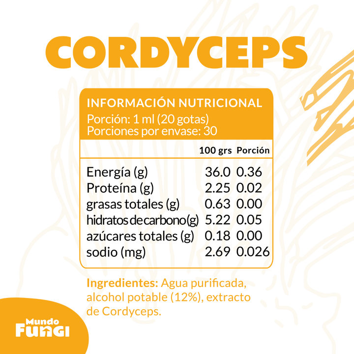 Extracto Cordyceps - Gotas Ultra Concentrado