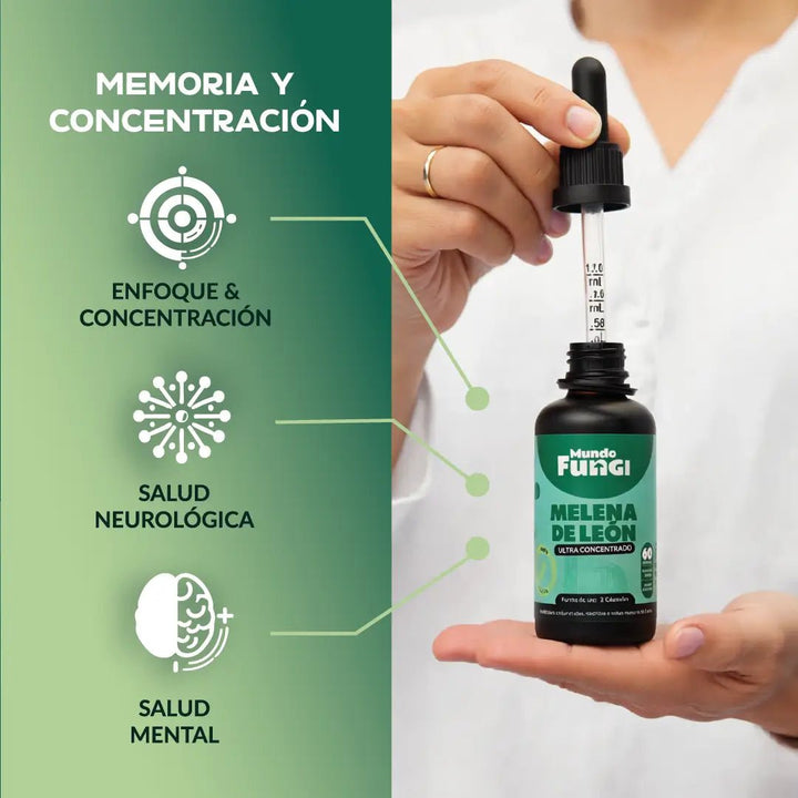 Melena de león en gotas - Memoria y Concentración