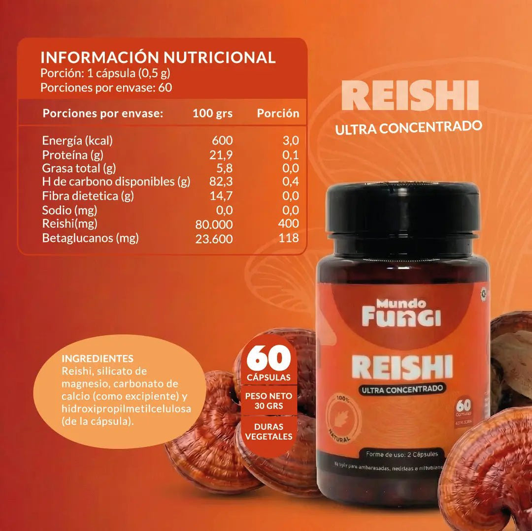 Reishi Capsulas - Hormonal y Metabolismo