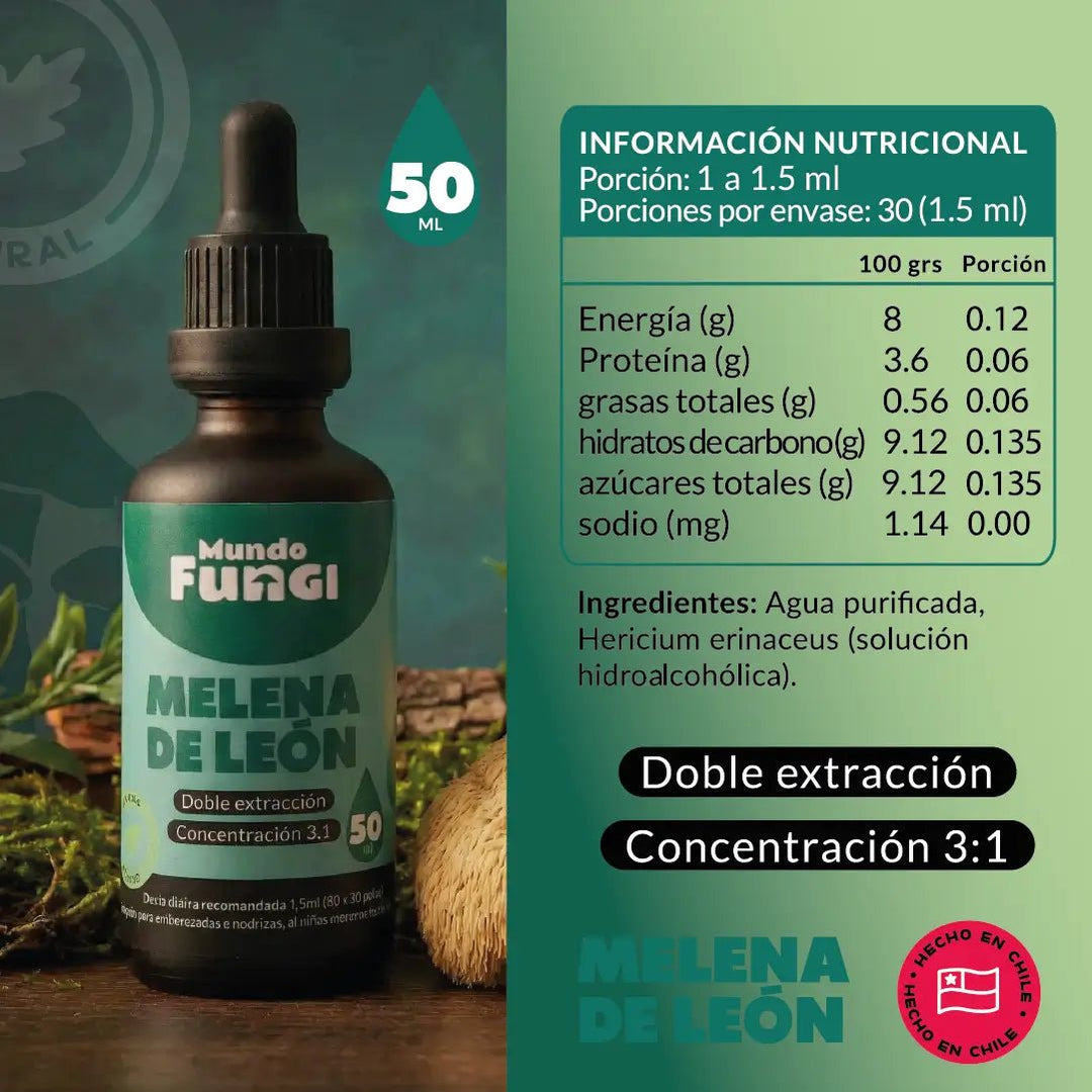 Melena de león en gotas - Memoria y Concentración