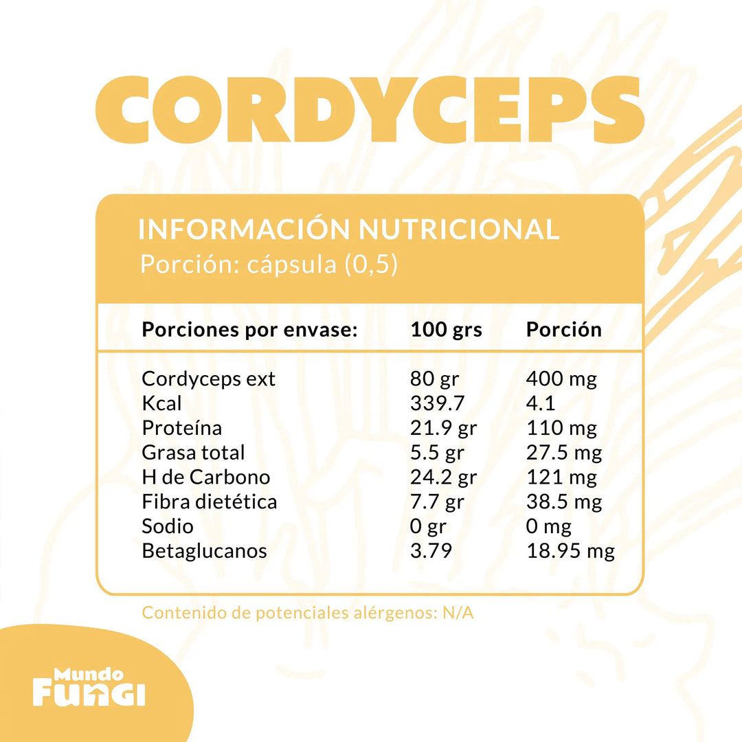 Extracto Cordycep - Cápsulas