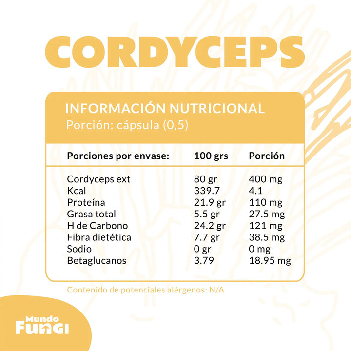 Extracto Cordycep - Cápsulas